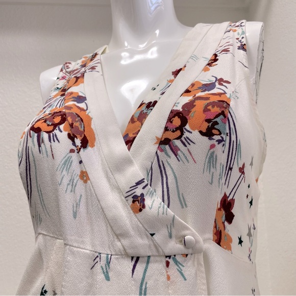 F.P. Te Amo Babydoll Mini Dress/Tunic + Back To Basics Floral Ivory Top Sz XS - Picture 3 of 11